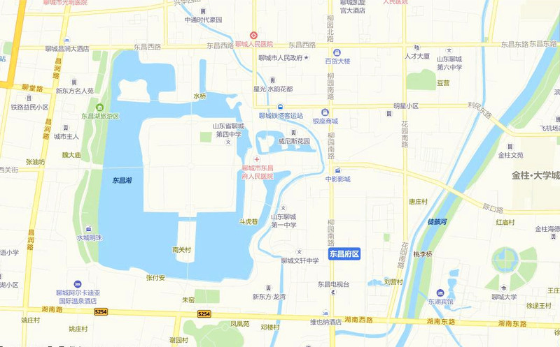 东昌湖风景区位于国家历史文化名城--聊城的西南市区,总面积